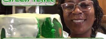 Green Velvet Cream Cheese Pound Cake | Cream Cheese Filling
