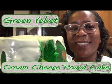 Green Velvet Cream Cheese Pound Cake | Cream Cheese Filling